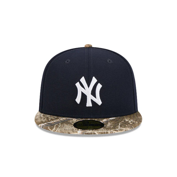 Gorra New York Yankees MLB Camo Real Tree 59FIFTY Cerrada