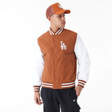 LA DODGERS MLB TEAM WORDMARK BROWN BOMBER JACKET CABALLERO