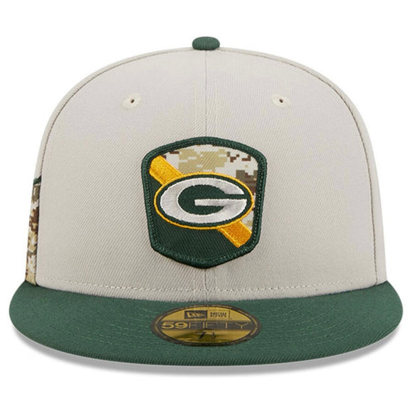Gorra New Era Caballero /Green Green Bay Packers 2023 Salute To Service 59FIFTY