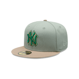 Gorra New York Yankees MLB Green Camel 59FIFTY Cerrada Blanca