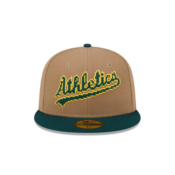 Oakland Athletics MLB Classic 8-Bit Wordmark 59FIFTY Cerrada