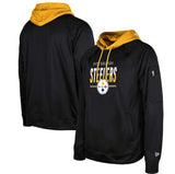 Sudadera para hombre Pittsburgh Steelers New Era negro 2023 NFL Training Camp