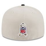 Gorra ajustada 59FIFTY Salute To Service 2023 de los Cincinnati Bengals piedra/negro de New Era para hombre
