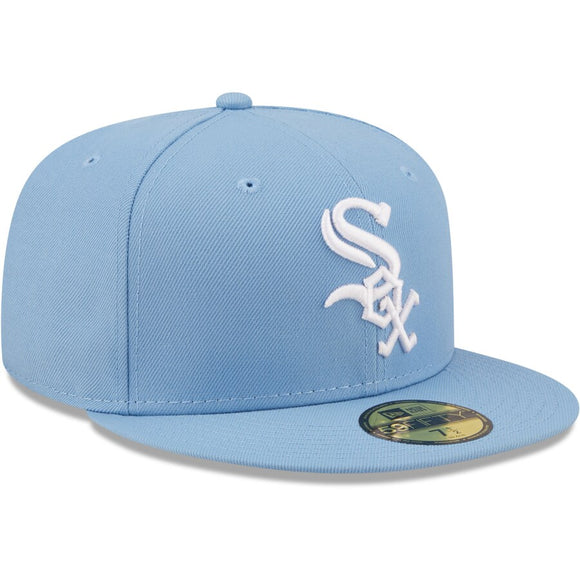 Gorra Men's New Era Sky Blue Chicago White Sox Logo White 59FIFTY Fitted