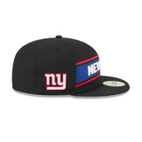 Gorra New York Giants NFL Sideline Black 2024 59FIFTY Cerrada