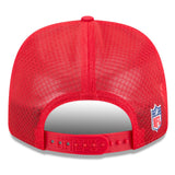 Gorra ajustable New Era roja de los Kansas City Chiefs 2025 Sideline 9SEVENTY