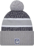 New Era Dallas Cowboys 2023 Sideline Sport Cuffed Pom Knit Hat - Navy/Gray