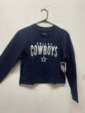 Camiseta corta de manga larga para Dama  '47 azul marino Dallas Cowboys Skyler Parkway