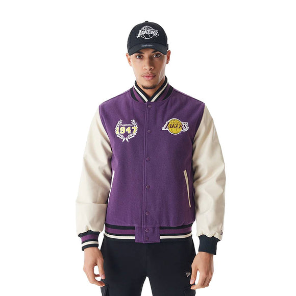Chamarra Varsity New Era Nba Los Angeles Lakers Heritage Classics
