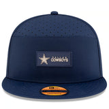 Men's New Era Navy Dallas Cowboys 2025 Sideline Split Panel 9FIFTY Snapback Hat