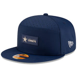 Men's New Era Navy Dallas Cowboys 2025 Sideline Split Panel 9FIFTY Snapback Hat