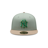Gorra New York Yankees MLB Green Camel 59FIFTY Cerrada Blanca