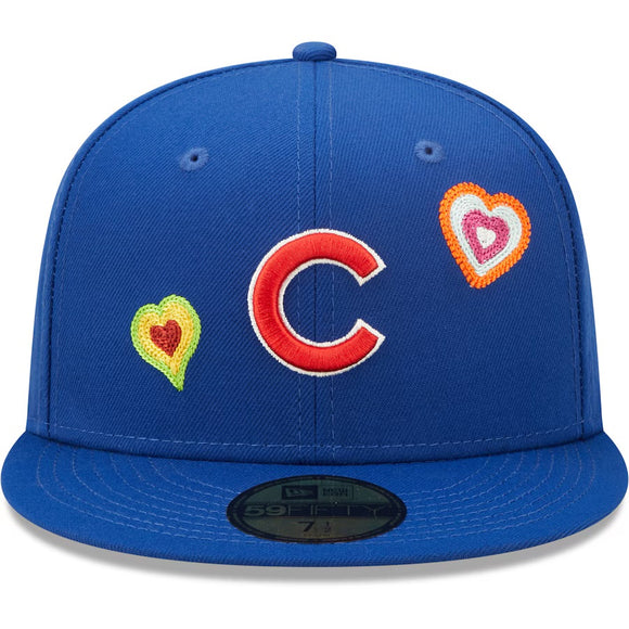 Chicago Cubs New Era Royal Chain Stitch Heart 59FIFTY Fitted Hat