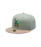 Gorra 59Fifty Los Angeles Dodgers MLB Green Camel