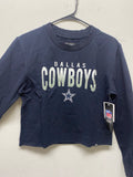 Camiseta corta de manga larga para Dama  '47 azul marino Dallas Cowboys Skyler Parkway