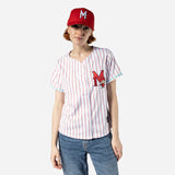 Jersey Pinstripe Ramoncito Diablos Rojos del México LMB para Mujer