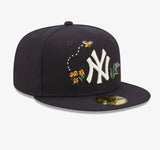 Gorra oficial New Era New York Yankees MLB Watercolour Floral Azul Marino 59FIFTY