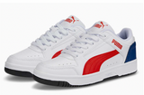 Tenis Puma Rebound JOY Lo Blanco Azul y Rojo Infantil