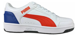 Tenis Puma Rebound JOY Lo Blanco Azul y Rojo Infantil