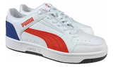 Tenis Puma Rebound JOY Lo Blanco Azul y Rojo Infantil