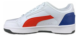 Tenis Puma Rebound JOY Lo Blanco Azul y Rojo Infantil