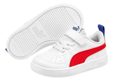 Tenis Puma Rickie Ac Infantil Blanco Rojo Azul