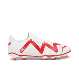Tachon Deportivo Puma Future Play FG/AG Blanco - Fire Orchid Para Caballeros