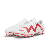 Tachon Deportivo Puma Future Play FG/AG Blanco - Fire Orchid Para Caballeros