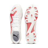 Tachon Deportivo Puma Future Play FG/AG Blanco - Fire Orchid Para Caballeros
