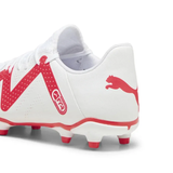 Tachon Deportivo Puma Future Play FG/AG Blanco - Fire Orchid Para Caballeros