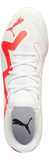 Tachon Deportivo Puma Future Play FG/AG Blanco - Fire Orchid Para Caballeros
