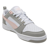 Tenis Puma Rebound V6 Low Blanco - Gris Para Adulto