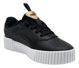 Tenis Puma Carina 2.0 Negro y Dorado Infantiles