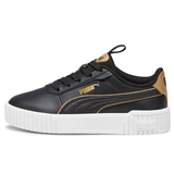Tenis Puma Carina 2.0 Negro y Dorado Infantiles