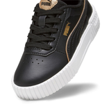 Tenis Puma Carina 2.0 Negro y Dorado Infantiles