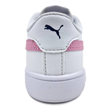 Tenis Puma Smash V2 L V PS Blanco y Rosa Infantiles