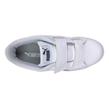 Tenis Puma Smash V2 L V PS Blanco y Rosa Infantiles