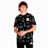 Playera Color Negro Puma Garfield Caballero