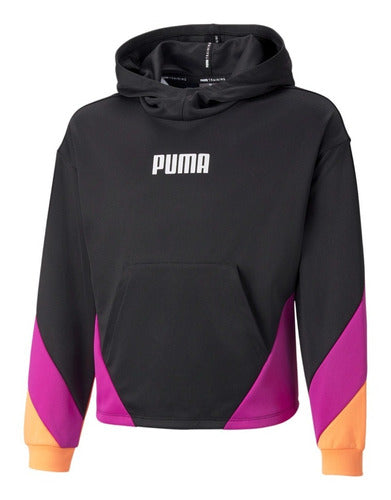 Jacket Runtrain Hoodie Puma Black Juvenil