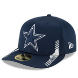 Gorra New Era Navy Dallas Cowboys 2021 NFL Sideline Home Low Profile 59FIFTY