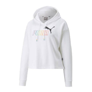 Hoodie ESS+ Cropped Caballero Puma Blanco Dama